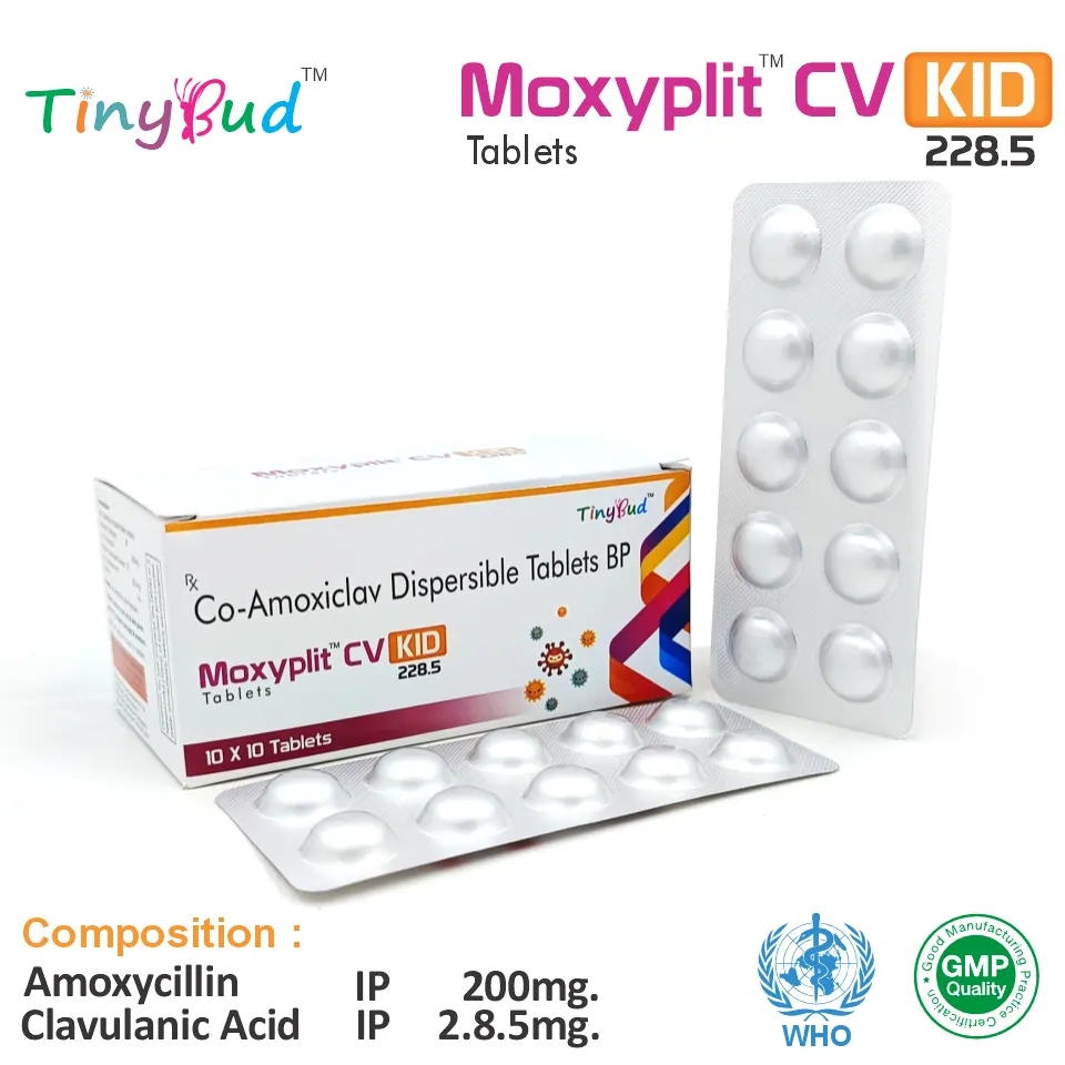 Amoxycillin (200mg) + Clavulanic Acid (28.5mg) Tablet at Best Price in PCD Pharma Franchise for Beta-lactamase Inhibitor.